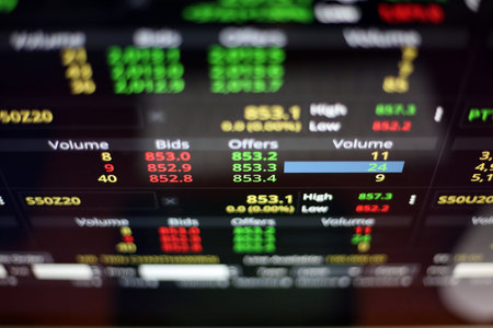 Thailand Stock Exchange, Streaming Trade Screen, The stock screen shows a list of stocks with...