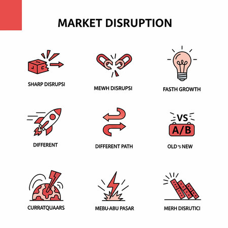 Set of vector flat line icons and pictograms for marketing and promotionのイラスト素材