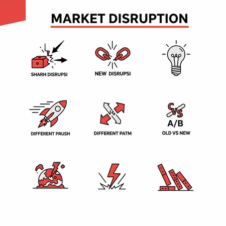 Set of flat line icons for marketing and business. Vector illustration.のイラスト素材