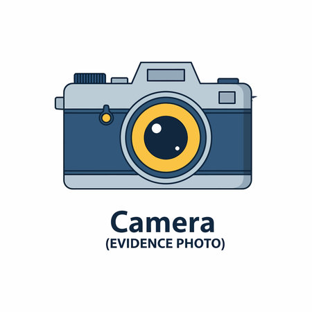 Camera design over white background, vector illustration.  Flat design.のイラスト素材