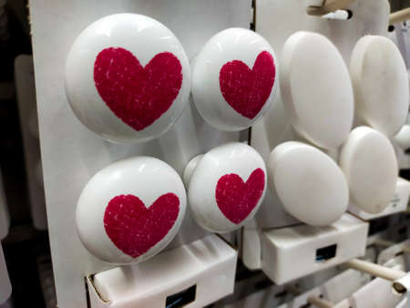 Decorative red hearts. Valentine concept.の写真素材