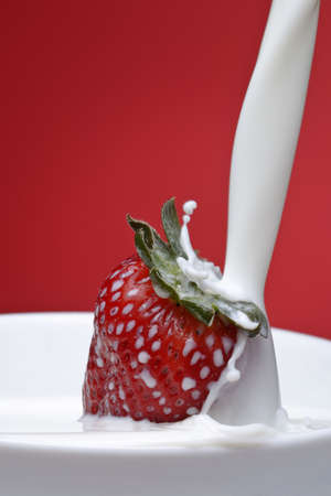 Strawberry and Milkの写真素材