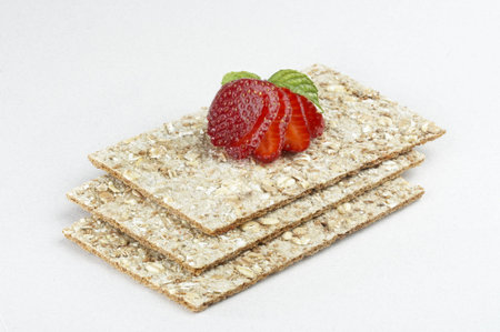 Crackers and strawberry