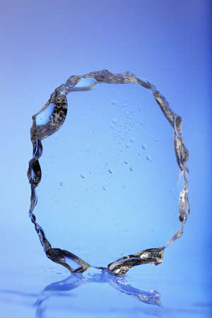 Ice Block on Blue backgroundの写真素材