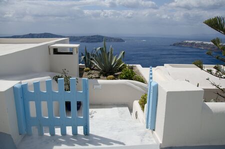 A beautiful view of Santoriniの写真素材
