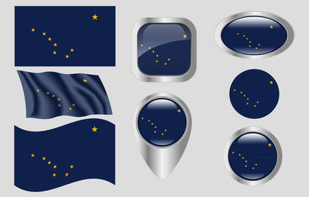 Flag of Alaskaのイラスト素材