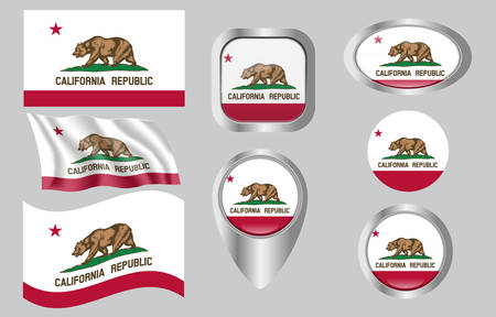 Flag of Californiaのイラスト素材