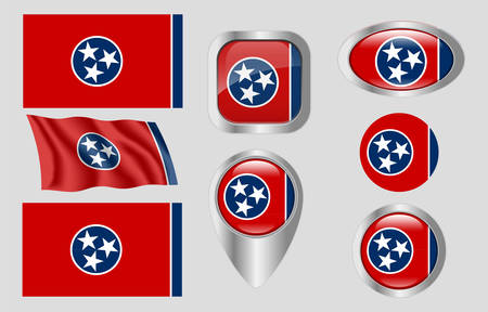 Flag of Tennesseのイラスト素材