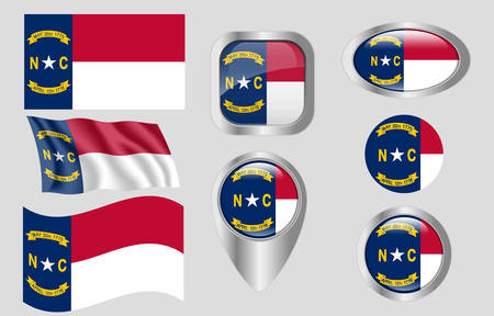 Flag of North Carolinaのイラスト素材
