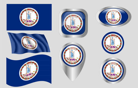 Flag of Virginiaのイラスト素材
