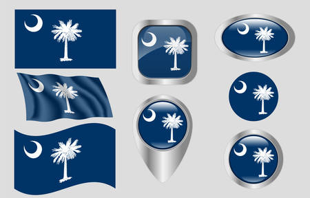Flag of South Carolinaのイラスト素材