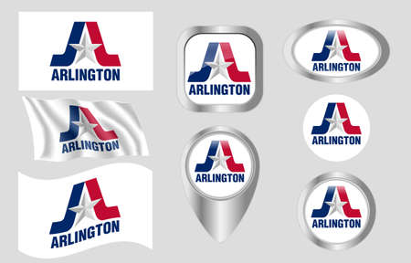 Arlington, Texas flagのイラスト素材