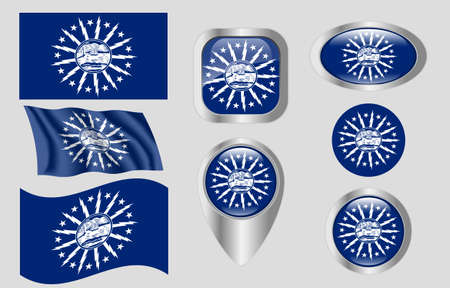 Buffalo, New York flagのイラスト素材