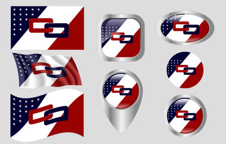 Canton,Ohio flagのイラスト素材