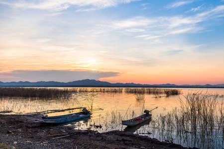 While the sunset it's romantic timeの写真素材