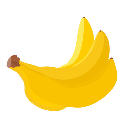 Bunch of bananas Vector in cartoon illustrationのイラスト素材
