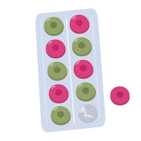 Candies with eucalyptus and mint for sore throat and cough remedy. Vector illustrationのイラスト素材