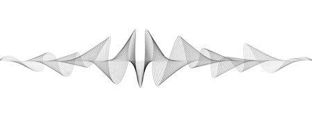 Abstract undulating lines of sound wave . Dynamic pulsating wave. Music concept, digital music...