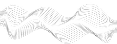 Abstract wave line element. Vector wave with blend lines. A curved wavy line, . Dynamic sound wave. Digital frequency track equalizerのイラスト素材