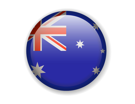 Australia flag. Round bright Icon. Vector Illustrationのイラスト素材