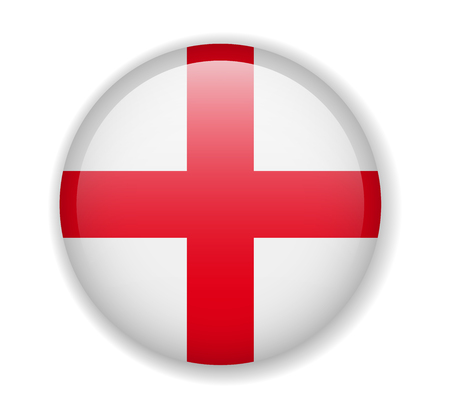England flag round bright icon vector Illustrationのイラスト素材