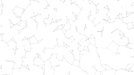 Black plexus lines and dots on white background.の写真素材