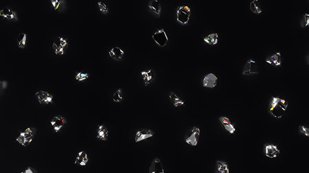 Gemstones on a black background. 3d render.の写真素材
