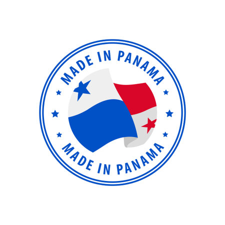 Made in Panama stamp, sticker. Vector illustration.のイラスト素材