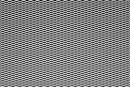 Metal grid with geometric pattern of rhombi, background. Steel abstract metallic modern background.の写真素材