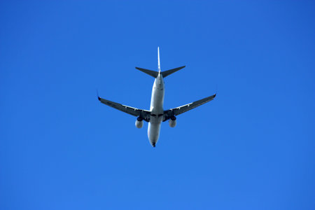 Istanbul, Turkey – May 22, 2011: Commercial jet gets ready  to land to airport which is located on...