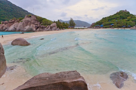 andscape of nangyuan island of the clear ocean, clear sky , and activityの写真素材