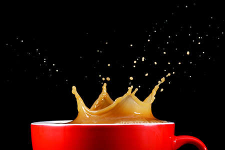 Crownlike coffee splashの写真素材