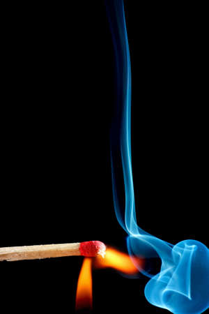 Match bursting to flameの写真素材
