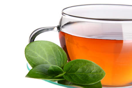 Cup of tea, isolated on a white backgroundの写真素材