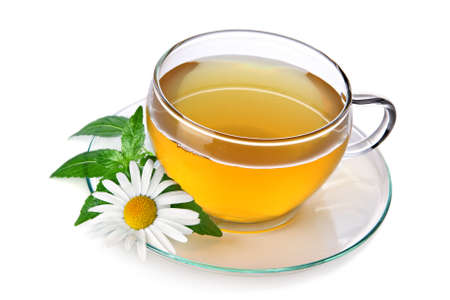 Tea with chamomileの写真素材