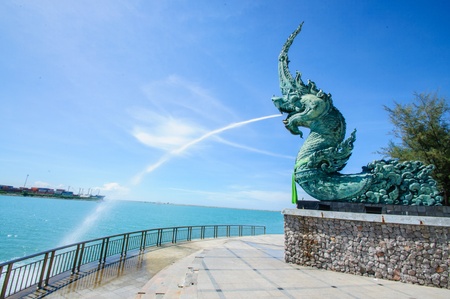 Naga statue sprayの写真素材