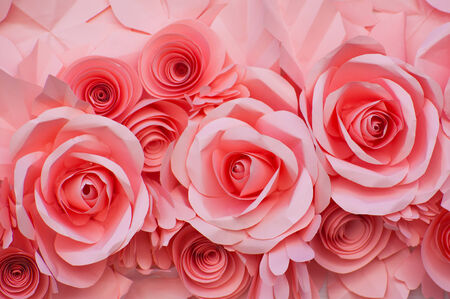 Picture of artificial rose that is handmade by paperの写真素材