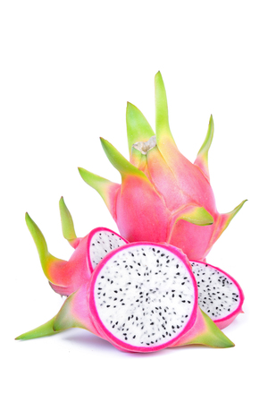 Dragon Fruit isolated on white background.の写真素材