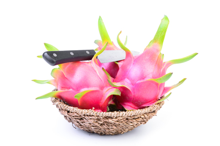 Dragon Fruit isolated on white background.の写真素材