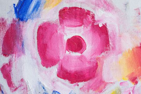 colorful watercolor on cloth, abstract background.の写真素材