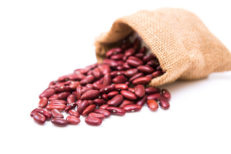 Red bean isolated on white background. Plants are rich in protein and nutrients that are beneficial to the body.の写真素材