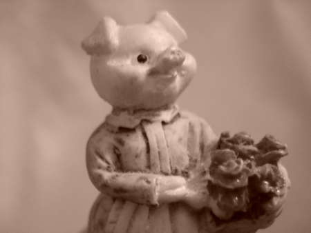 Figure image of a ceramic pigの写真素材