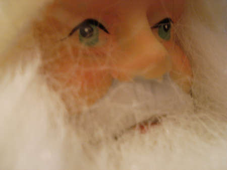 Face of a figure of Santa Clausの写真素材