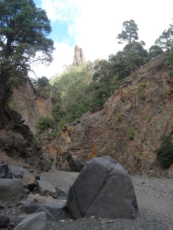 Landscape of La Caldera La Palmaの写真素材