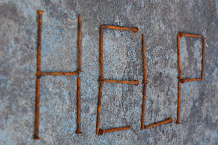 Message on the floorの写真素材