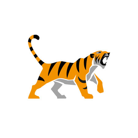 tiger  sign emblem vector illustration animalのイラスト素材