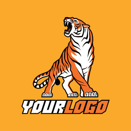 Tiger  sign emblem vector illustration animalのイラスト素材