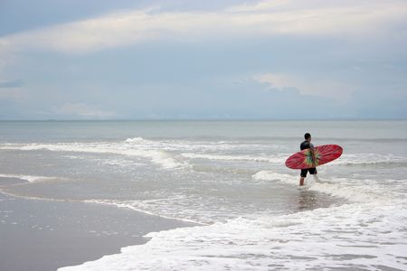 Surfer and Boardの写真素材
