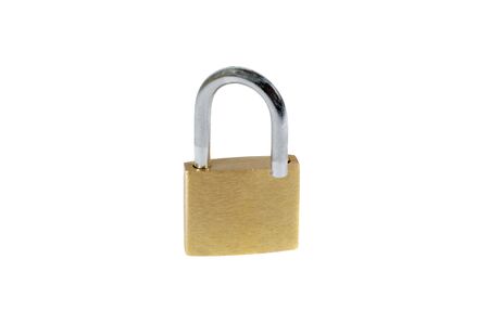 Small lock isolated on whiteの写真素材