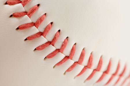 Super macro shot of a baseballの写真素材
